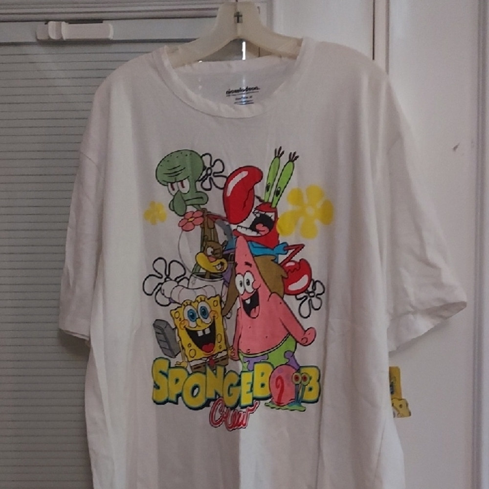 SpongeBob SquarePants SIZE 3X White Women's T-Shirt